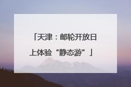 天津：邮轮开放日上体验“静态游”