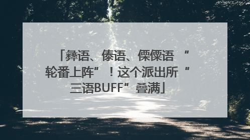 彝语、傣语、傈僳语 “轮番上阵”！这个派出所“三语BUFF”叠满