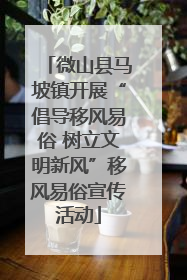 微山县马坡镇开展“倡导移风易俗 树立文明新风”移风易俗宣传活动