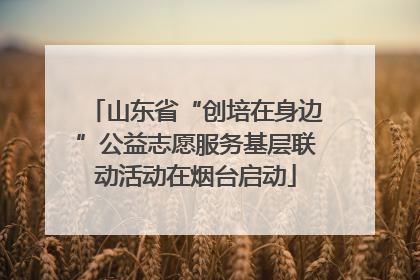 山东省“创培在身边”公益志愿服务基层联动活动在烟台启动