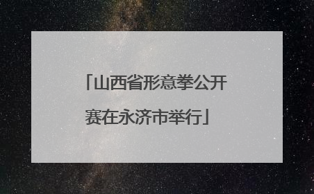 山西省形意拳公开赛在永济市举行