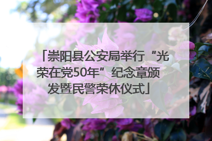 崇阳县公安局举行“光荣在党50年”纪念章颁发暨民警荣休仪式