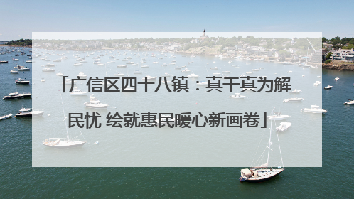 广信区四十八镇：真干真为解民忧 绘就惠民暖心新画卷