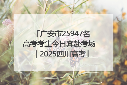 广安市25947名高考考生今日奔赴考场｜2025四川高考