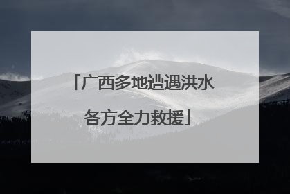 广西多地遭遇洪水 各方全力救援