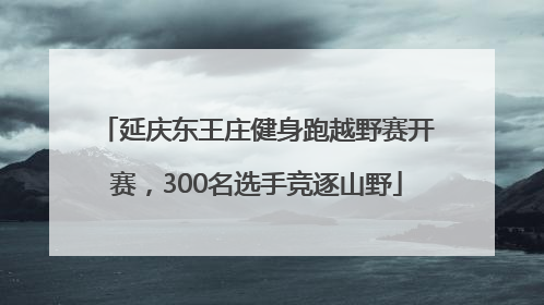 延庆东王庄健身跑越野赛开赛，300名选手竞逐山野