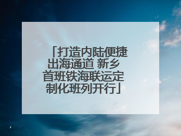 打造内陆便捷出海通道 新乡首班铁海联运定制化班列开行
