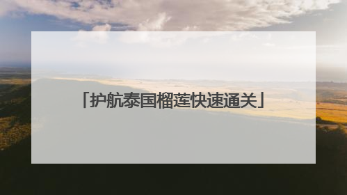 护航泰国榴莲快速通关