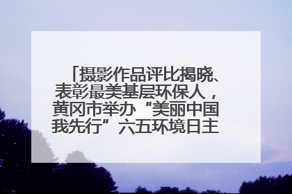 摄影作品评比揭晓、表彰最美基层环保人，黄冈市举办“美丽中国我先行”六五环境日主题宣传活动