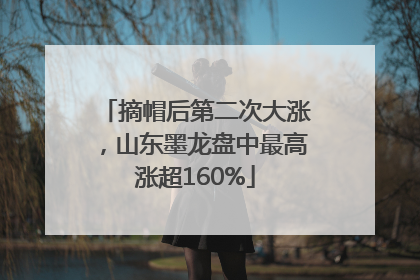 摘帽后第二次大涨，山东墨龙盘中最高涨超160%
