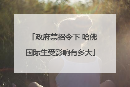 政府禁招令下 哈佛国际生受影响有多大