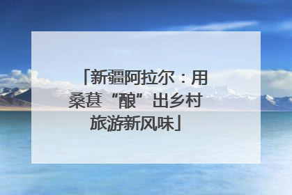 新疆阿拉尔：用桑葚“酿”出乡村旅游新风味