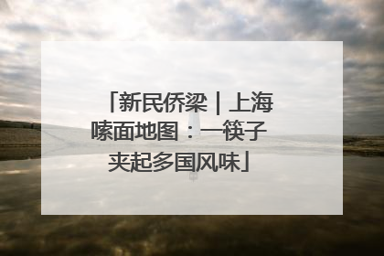 新民侨梁｜上海嗦面地图：一筷子夹起多国风味