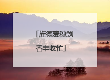 旌德麦穗飘香丰收忙