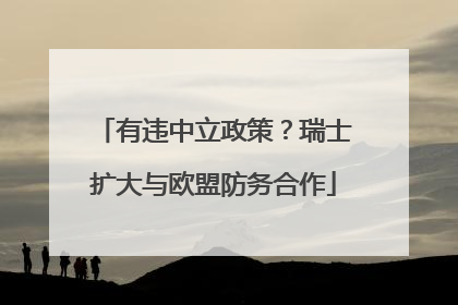 有违中立政策？瑞士扩大与欧盟防务合作