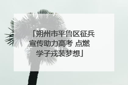 朔州市平鲁区征兵宣传助力高考 点燃学子戎装梦想