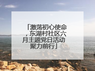 激荡初心使命，东湖村社区六月主题党日活动聚力前行