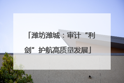 潍坊潍城：审计“利剑”护航高质量发展