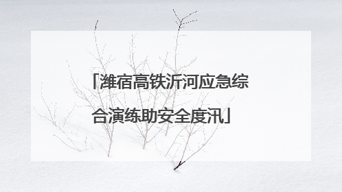 潍宿高铁沂河应急综合演练助安全度汛