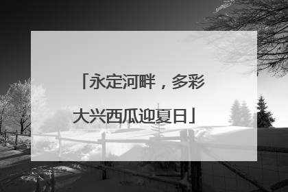 永定河畔，多彩大兴西瓜迎夏日