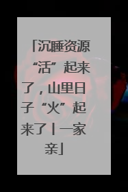 沉睡资源“活”起来了，山里日子“火”起来了丨一家亲