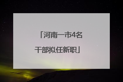 河南一市4名干部拟任新职
