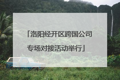 洛阳经开区跨国公司专场对接活动举行