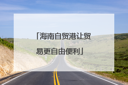 海南自贸港让贸易更自由便利