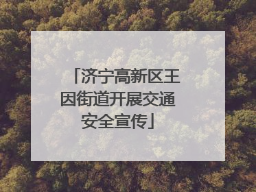 济宁高新区王因街道开展交通安全宣传