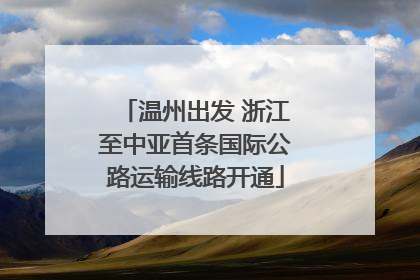 温州出发 浙江至中亚首条国际公路运输线路开通