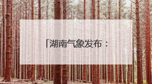 湖南气象发布：暴雨！大暴雨！9级雷暴大风！