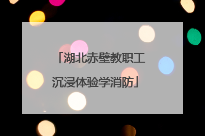 湖北赤壁教职工沉浸体验学消防