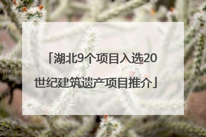 湖北9个项目入选20世纪建筑遗产项目推介