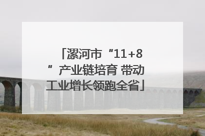 漯河市“11+8”产业链培育 带动工业增长领跑全省