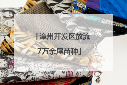 漳州开发区放流7万余尾苗种