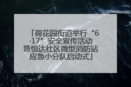 荷花园街道举行“6·17”安全宣传活动暨恒达社区微型消防站应急小分队启动式