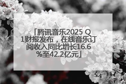 腾讯音乐2025 Q1财报发布，在线音乐订阅收入同比增长16.6%至42.2亿元