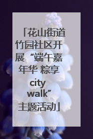 花山街道竹园社区开展“端午嘉年华 粽享city walk”主题活动