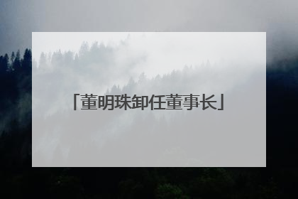 董明珠卸任董事长