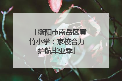 衡阳市南岳区黄竹小学：家校合力护航毕业季