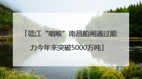 赣江“咽喉”南昌船闸通过能力今年来突破5000万吨