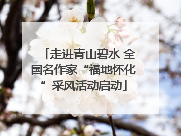 走进青山碧水 全国名作家“福地怀化”采风活动启动