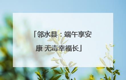 邻水县：端午享安康 无毒幸福长