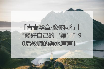 青春华章·豫你同行丨“修好自己的‘渠’”90后教师的渠水声声