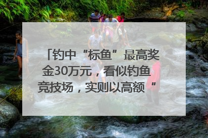 钓中“标鱼”最高奖金30万元，看似钓鱼竞技场，实则以高额“回报”作“饵”……｜今晚九点半