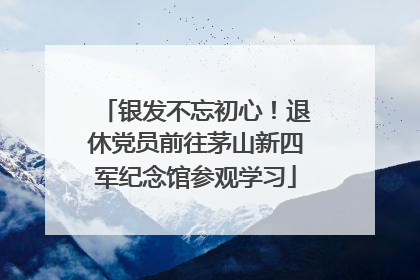 银发不忘初心！退休党员前往茅山新四军纪念馆参观学习