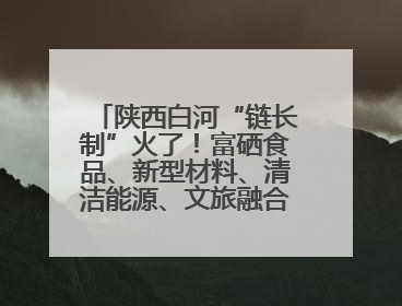 陕西白河“链长制”火了！富硒食品、新型材料、清洁能源、文旅融合齐发力