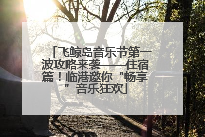飞鲸岛音乐节第一波攻略来袭——住宿篇！临港邀你“畅享”音乐狂欢