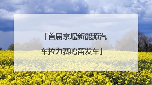 首届京堰新能源汽车拉力赛鸣笛发车