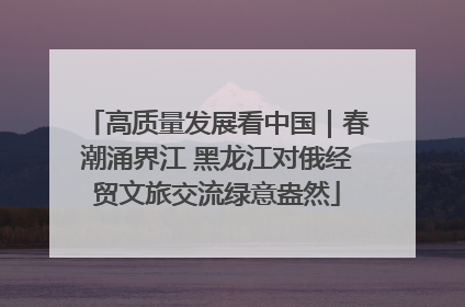 高质量发展看中国｜春潮涌界江 黑龙江对俄经贸文旅交流绿意盎然